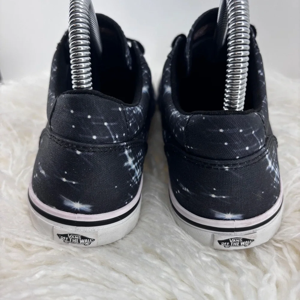 Vans Winston Low Women Black Shooting Stars‎ Lace Up Sneakers Shoes Size 8